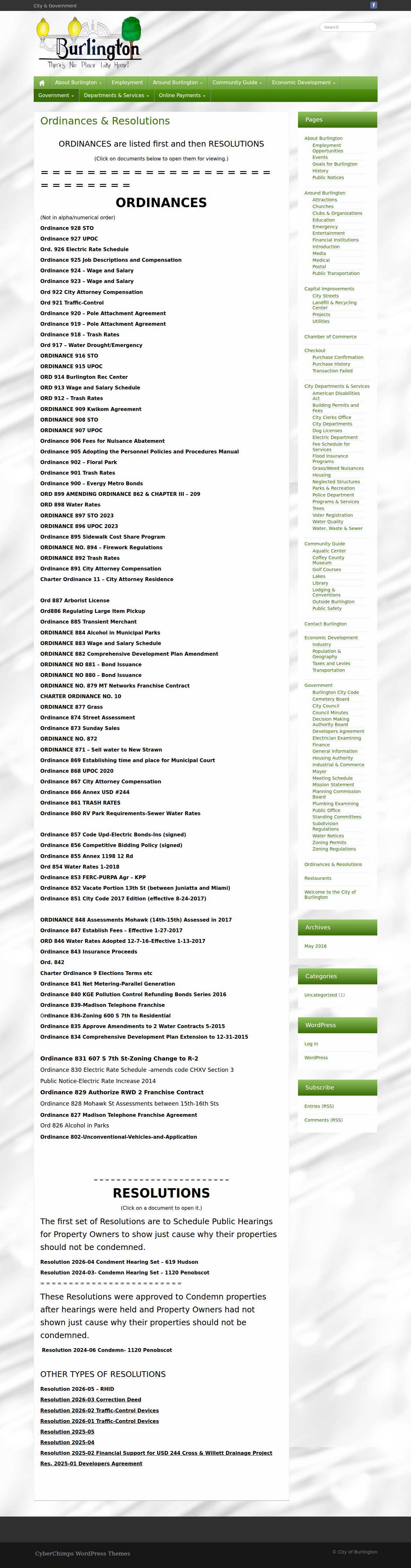Burlington court docket ordinance and municipal court source list