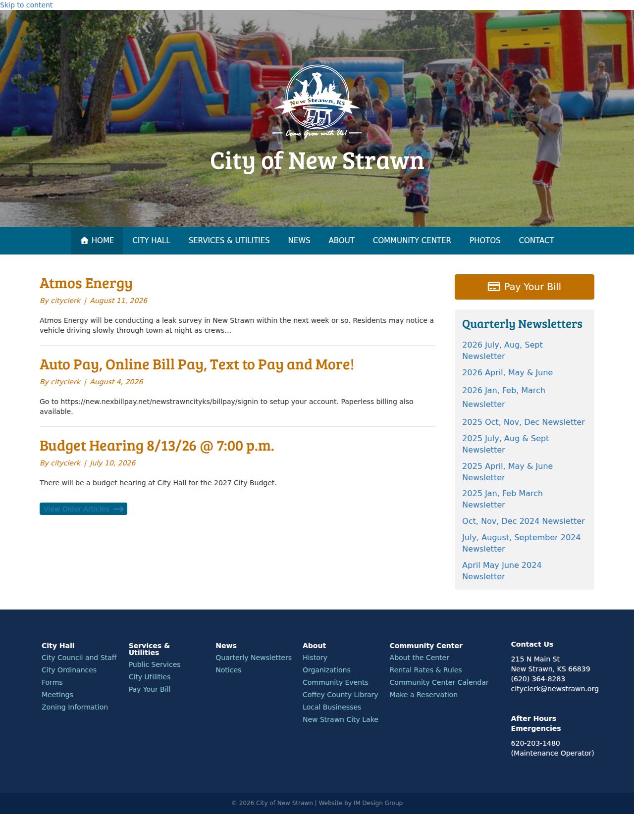 Official City of New Strawn website
