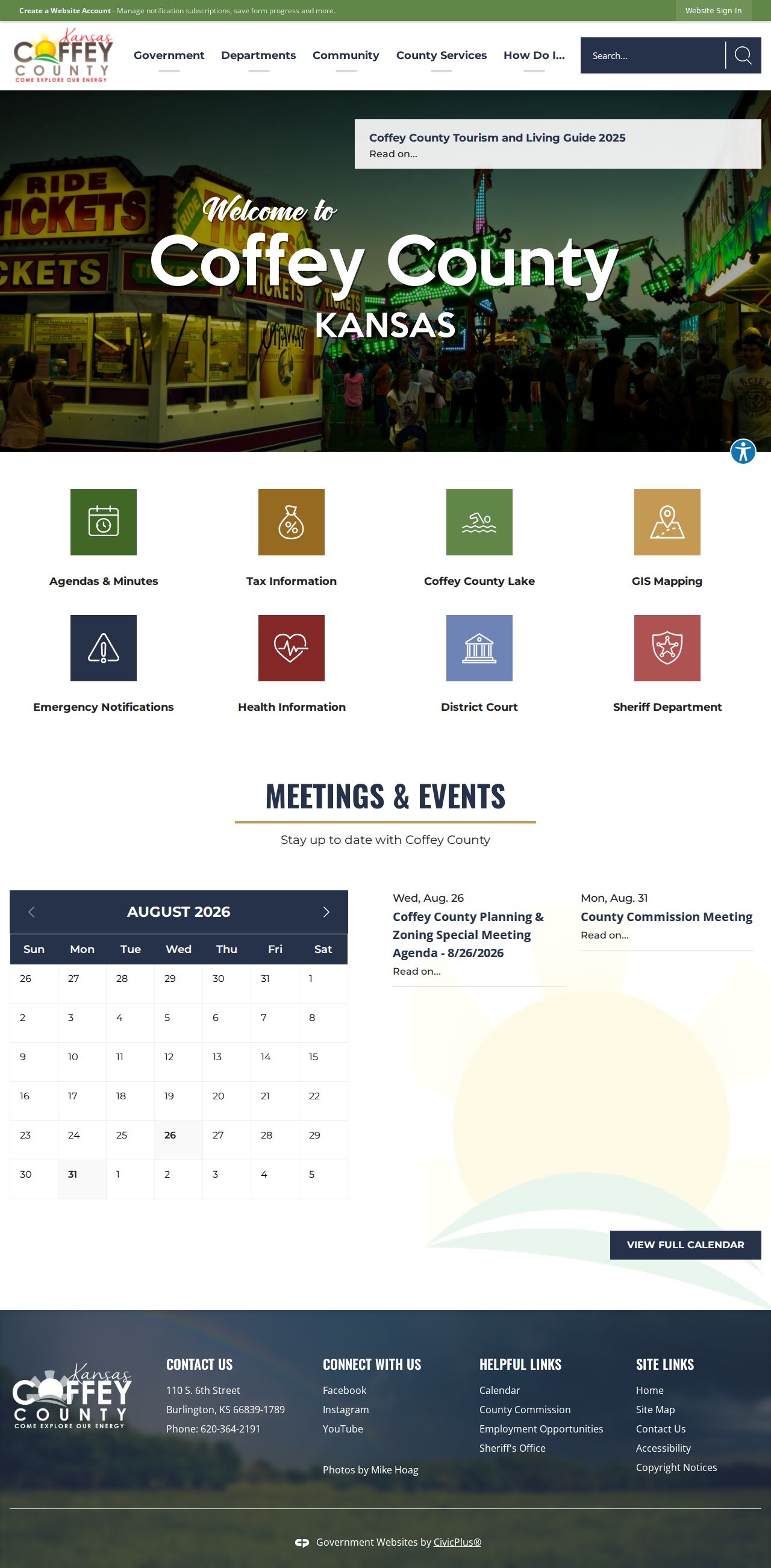 Coffey County court docket county government homepage